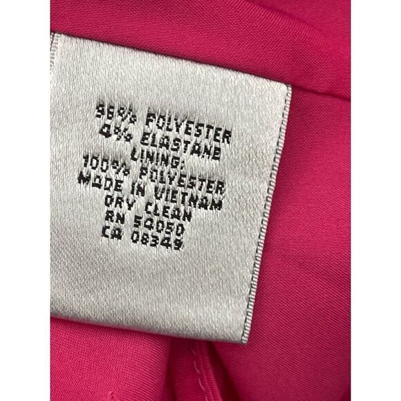 Kasper Women Sleeveless Pink Ruffle V Neckline Sheath Dress Size 8 - Picture 9 of 10